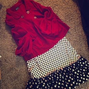 Red double- breasted puffer! *price drop